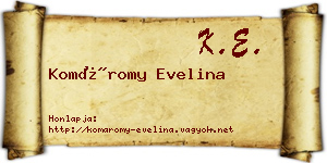Komáromy Evelina névjegykártya